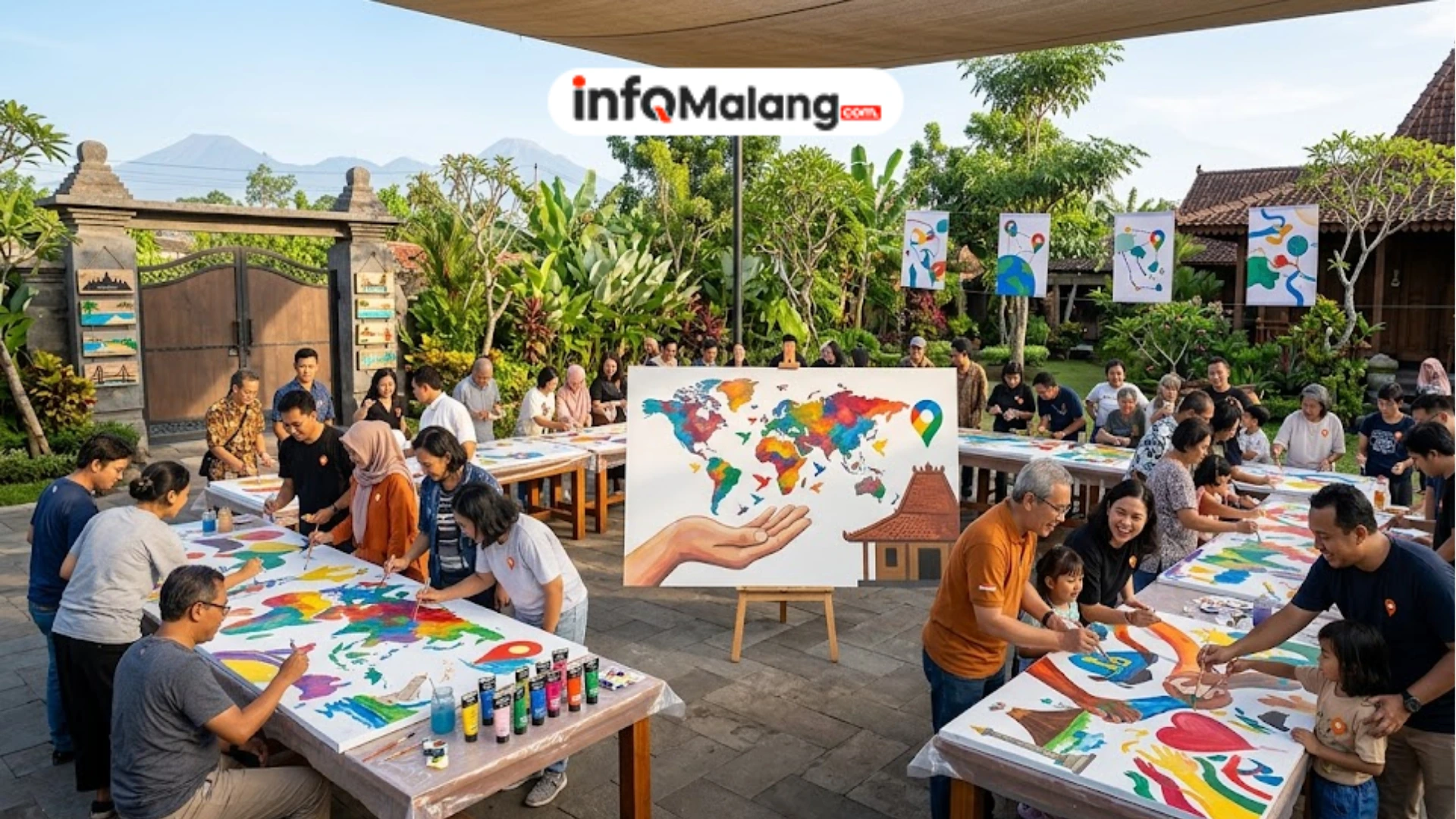 Kontributor Google Maps Jawa-Bali Merayakan Hari Persahabatan Internasional dengan Lukisan di Malang