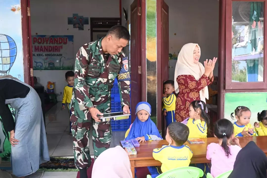 Lanud Abd Saleh Malang Tancap Gas, 3.332 Paket MBG Dibagikan ke Siswa