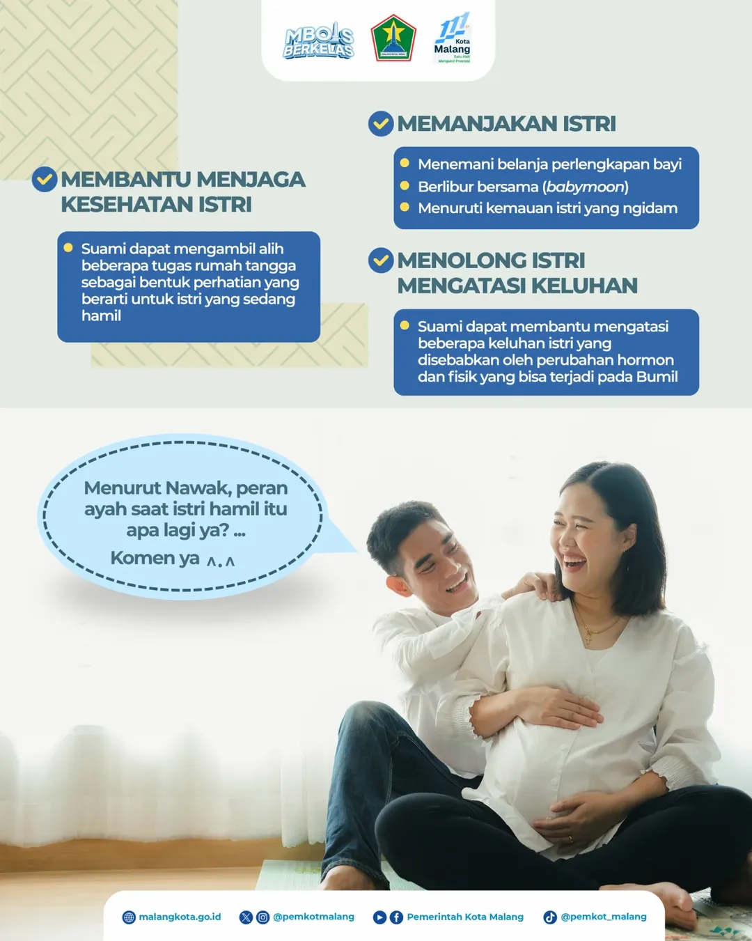 Lebih jauh, keterlibatan ayah dalam masa kehamilan merupakan bagian dari pendekatan pencegahan stunting yang bersifat komprehensif. Pencegahan tidak hanya dilakukan setelah anak lahir, tetapi dimulai sejak fase prakonsepsi dan kehamilan. Dengan memahami pentingnya asupan gizi, pemeriksaan rutin, serta pola hidup sehat bagi ibu, ayah berperan sebagai pengambil keputusan yang memastikan setiap langkah kehamilan berjalan sesuai rekomendasi tenaga kesehatan.