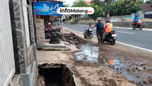 Proyek Drainase Kepanjen Malang Belum Rampung, Aktivitas Warga Terganggu