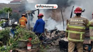 Kebocoran LPG Diduga Picu Kebakaran, Rumah Pedagang Cilok di Sukun Malang Hangus