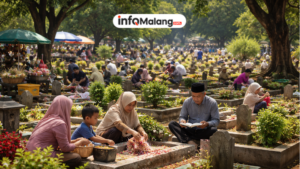 Jelang Ramadan, Warga Gresik Padati Makam Tlogopojok