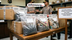 Polisi Amankan 3 Kilogram Bubuk Mercon dalam Pengungkapan Kasus Petasan Ilegal di Malang