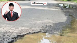 Kecelakaan Lalu Lintas Seorang Pengendara Sepeda Motor di Kuwolu Bululawang, Terperosok karena Jalan Berlubang