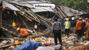 Kandang Ayam Ambruk di Malang, Diduga Kelebihan Beban hingga Makan Korban Jiwa