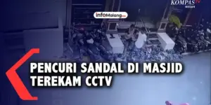 Aksi Pencurian Sandal di Mall Malang Terekam CCTV