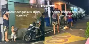 Aksi Tak Terduga Toddler Ini Bikin Geleng Kepala, Rebahan di Atas Polisi Tidur Viral di Medsos