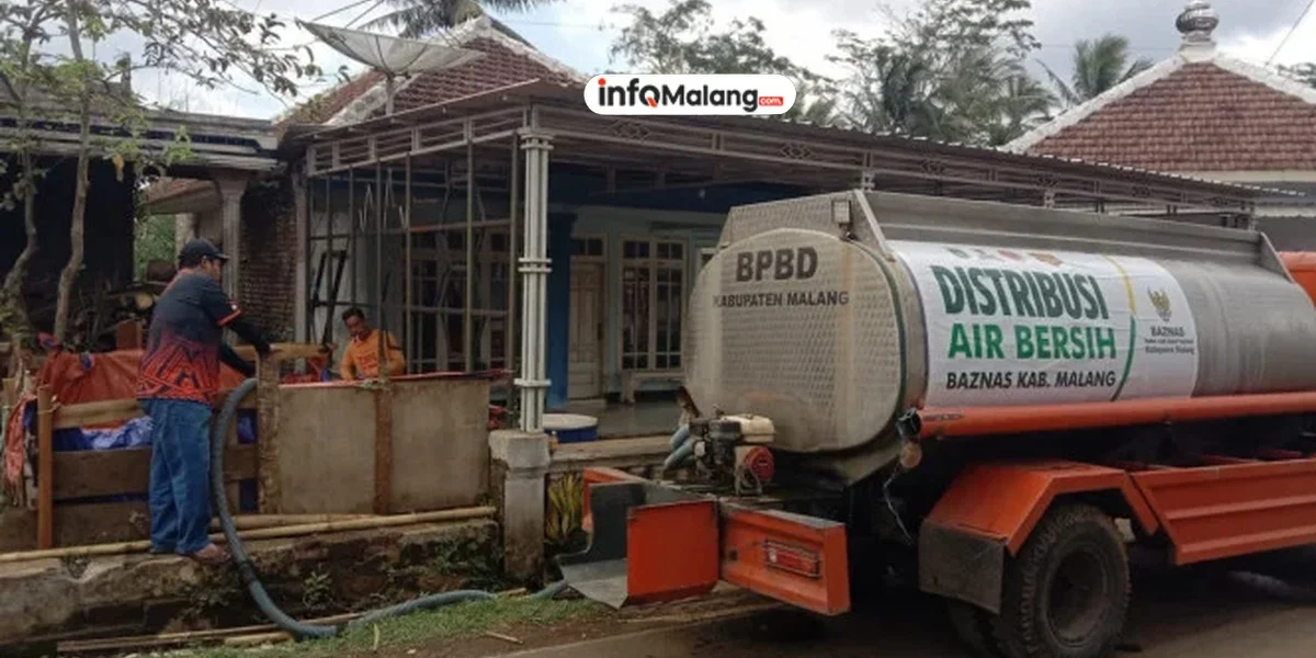 BPBD Kabupaten Malang Distribusikan 2,7 Juta Liter Air untuk Atasi Kekeringan