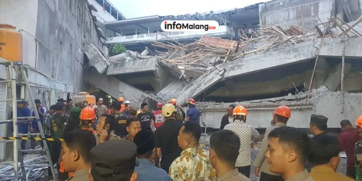 Bangunan Pesantren Roboh di Sidoarjo,1 Santri Tewas dan Puluhan Terluka