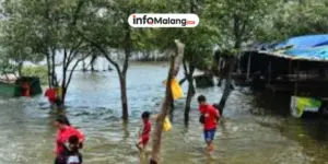 Banjir Parah Melanda Kota Malang dengan Ketinggian Air Hampir Mencapai 150 CM