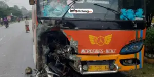 Bus Tabrak Pengendara Motor & Mobil di Batu Malang, Korban Bergeletakan di Jalan