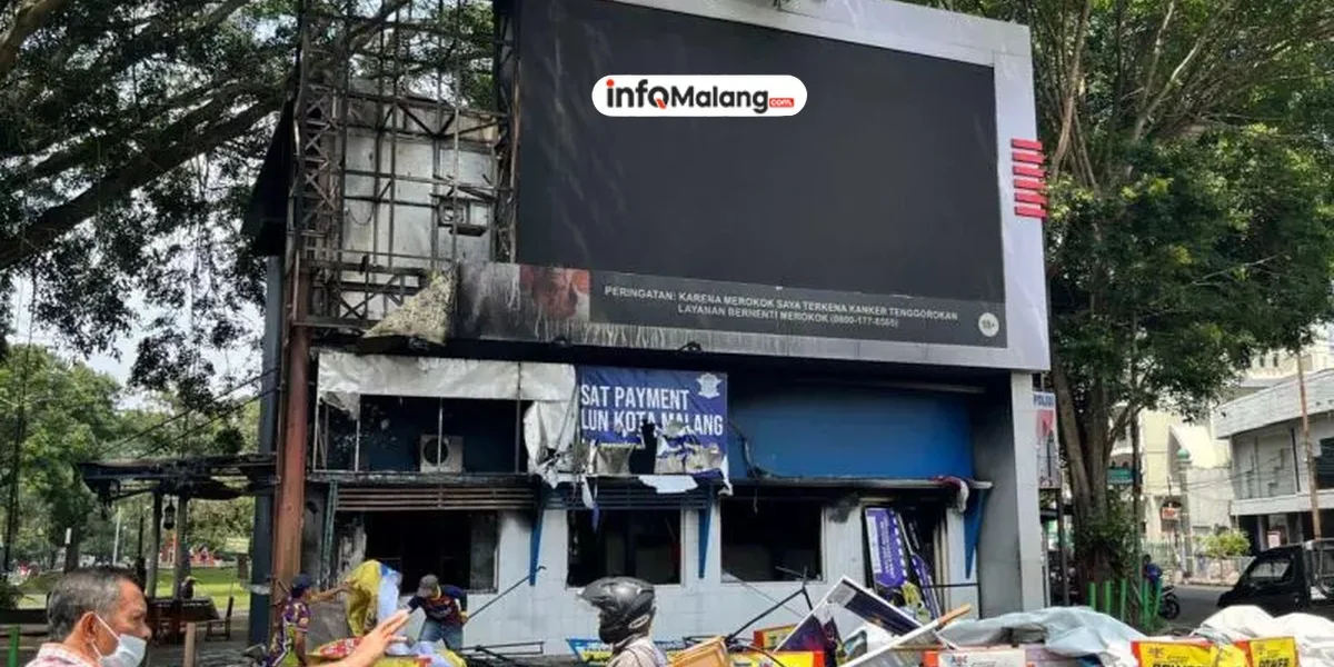 Demo di Malang Berujung Kerusakan Belasan Pos Polisi