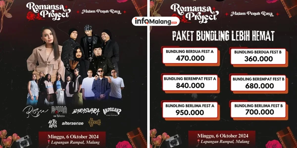 Dewa 19 dan Rossa Guncang Kota Malang di Romansa Project Festival