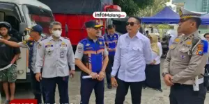 Dishub Kota Malang Tertibkan Puluhan Kendaraan Angkutan Barang, Pastikan Distribusi dan Keselamatan Jalan
