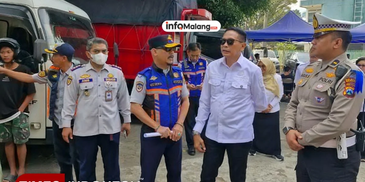 Dishub Kota Malang Tertibkan Puluhan Kendaraan Angkutan Barang, Pastikan Distribusi dan Keselamatan Jalan