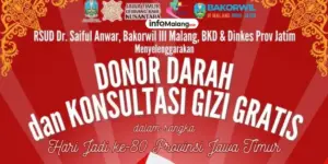 Donor Darah dan Konsultasi Gizi Gratis di Malang, Rayakan Hari Jadi ke-80 Provinsi Jawa Timur