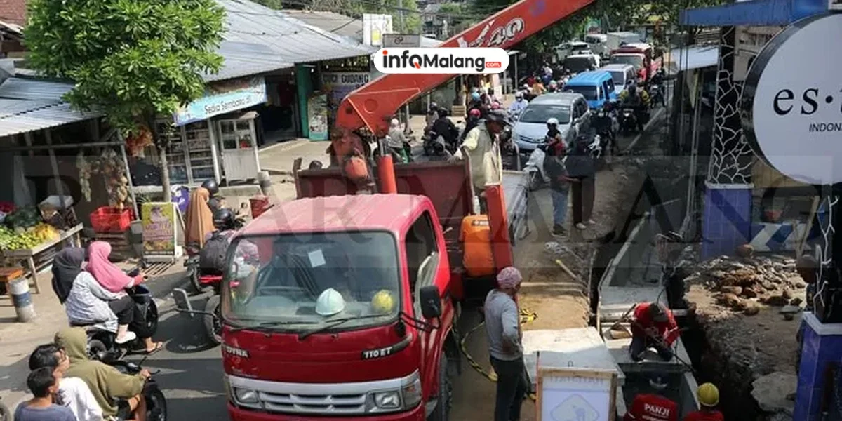 Drainase Pasar Madyopuro Tak Berfungsi Meski Baru Dibangun