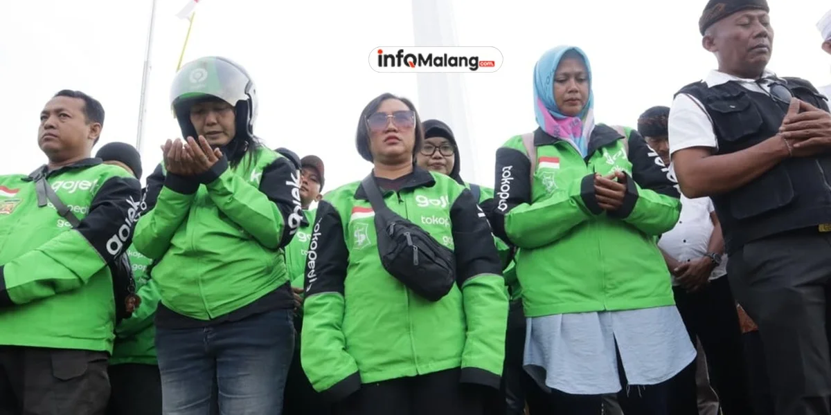 Driver Gojek di Malang Gelar Apel Damai untuk Perkuat Kebersamaan