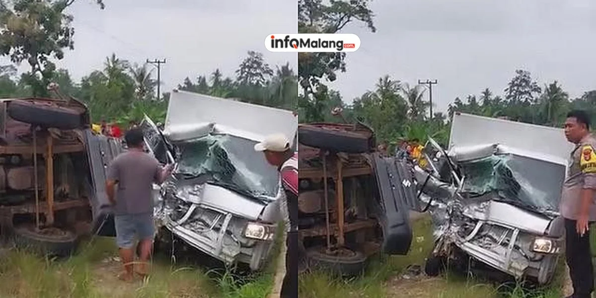 Dua Mobil Tabrakan di Malang, Sopir Pikap Terjepit dan Alami Cedera Serius