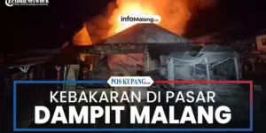 Empat Kios di Pasar Dampit Malang Hangus dalam Kebakaran Dini Hari
