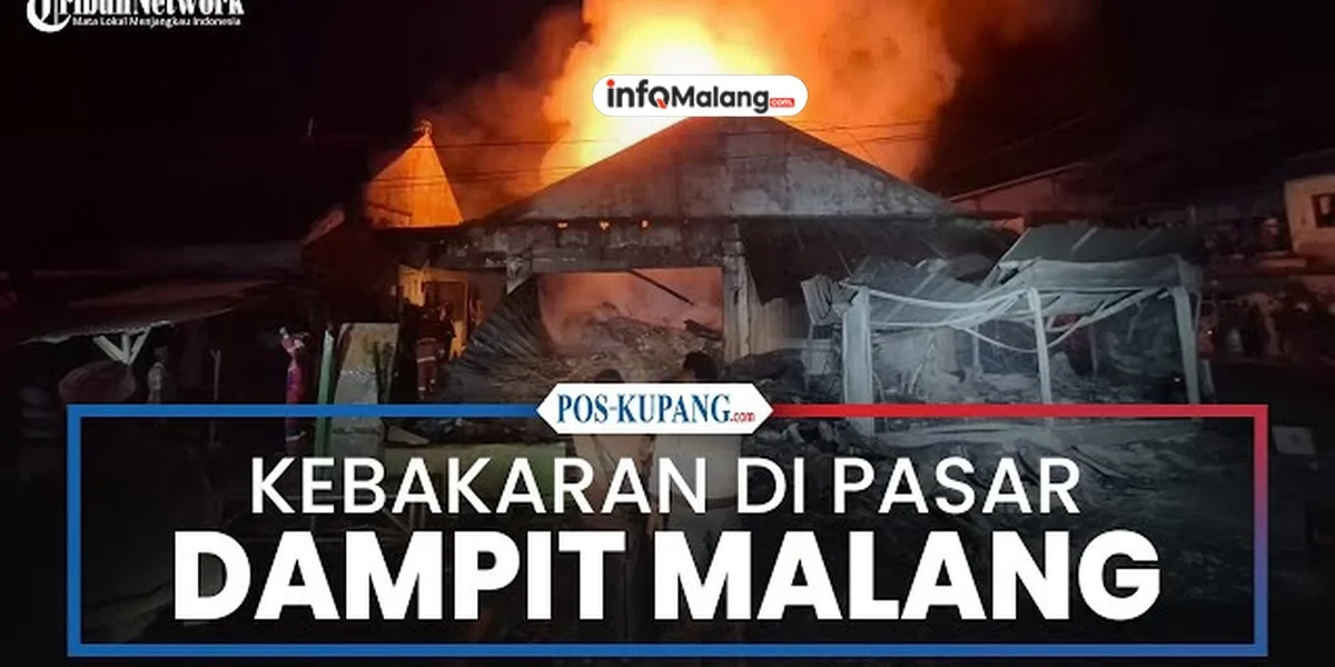 Empat Kios di Pasar Dampit Malang Hangus dalam Kebakaran Dini Hari