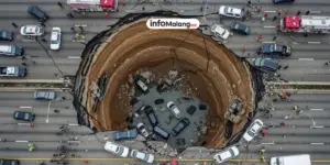 Fenomena Jalan Ambles di Kota Malang Diperkirakan Terjadi karena Pipa Bocor