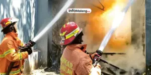 Gudang di Tlogomas Kota Malang Terbakar, Satu Orang Diamankan