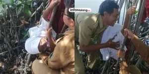 Guru Selamatkan Murid SD yang Terjepit Ranting Pohon, Aksinya Bikin Haru dan Lucu Sekaligus