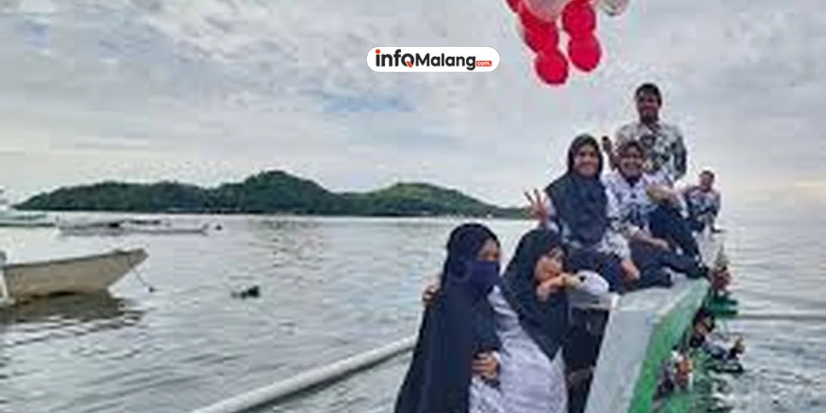 Guru yang Hendak Mengajar Disambut Rombongan Lumba-Lumba di Perjalanan ke Pulau Guru