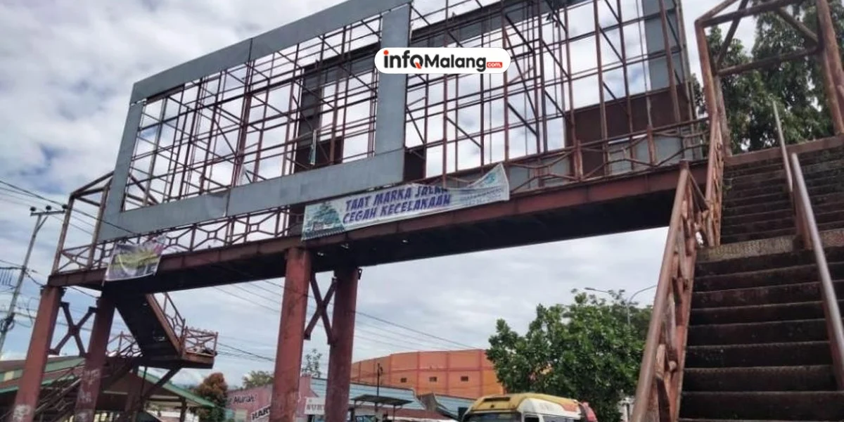 JPO Ahmad Yani Utara Kota Malang Mulai Dibongkar