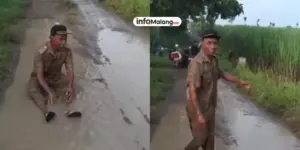 Jalan Rusak Parah, Kades di Malang Minta Perhatian Pemerintah