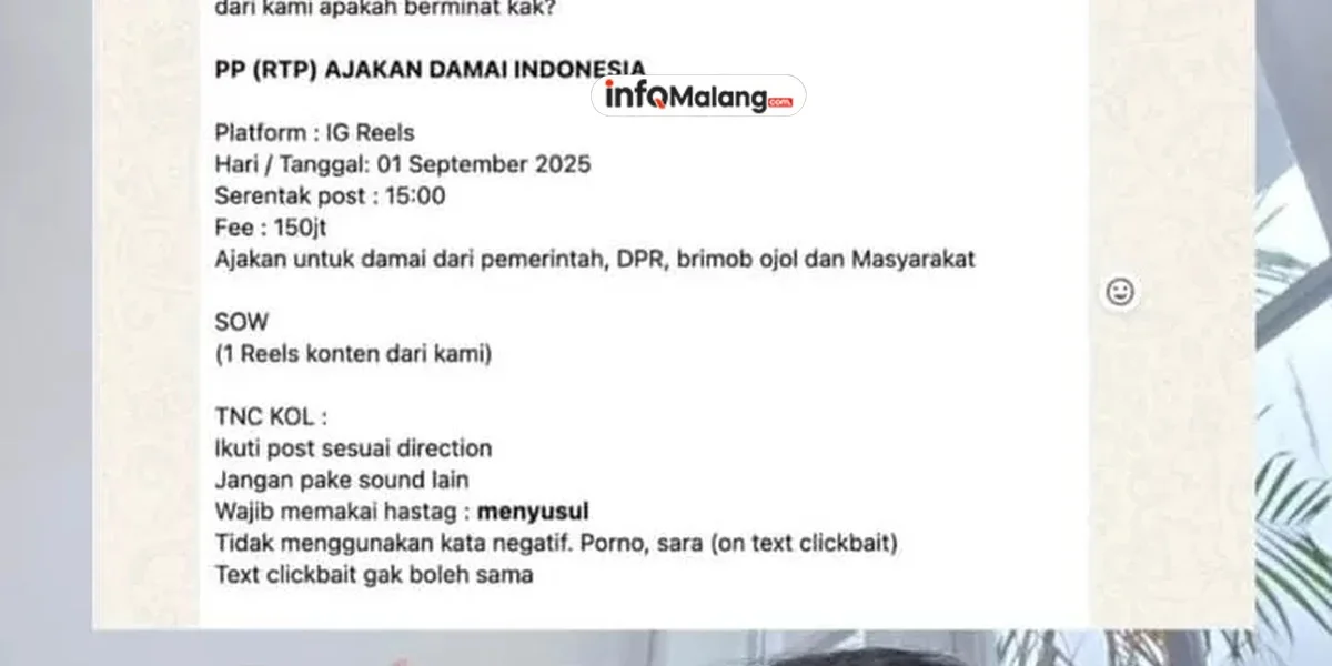 Jerome Polin Dapat Tawaran Fee 150 Juta Untuk Jadi Buzzer Melalui Satu Video Konten Paid Promote Ajakan Damai Indonesia