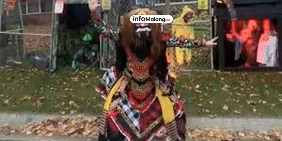 Kearifan Lokal! Pria Indonesia ini Pakai Kostum Jaranan Buto dalam Acara Halloween di Amerika Serikat