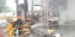 Kebakaran di Kawasan Balai Besar Bina Pemerintahan dan Desa Malang, Damkar Bergerak Cepat