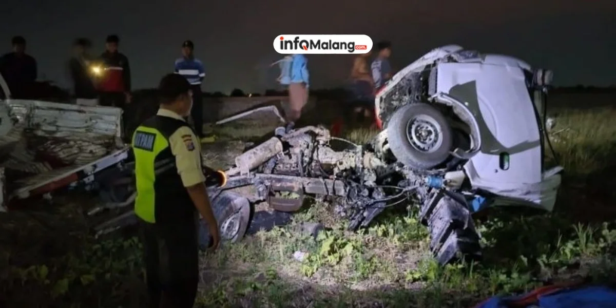 Kecelakaan Kereta Api Gajayana Tabrak Mobil Pikap di Nganjuk