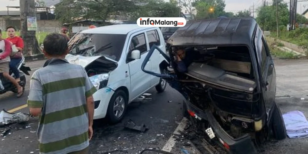 Kecelakaan di Pakisaji, Pengendara Motor Tertabrak Mobil