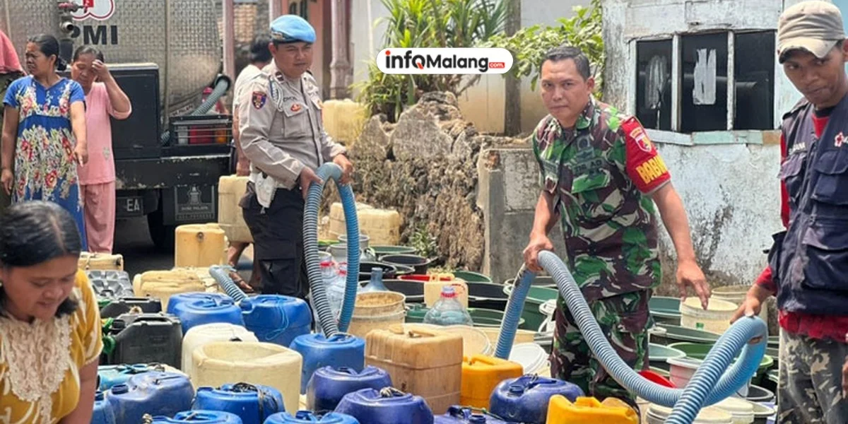 Kekeringan Melanda Kabupaten Malang, Ribuan Warga Terima Bantuan Air Bersih