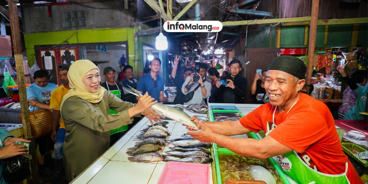 Khofifah Dukung Literasi Digital untuk Pedagang Pasar Tradisional Malang