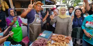 Khofifah Indar Parawansa Dorong Literasi Digital bagi Pedagang Pasar Blimbing Kota Malang