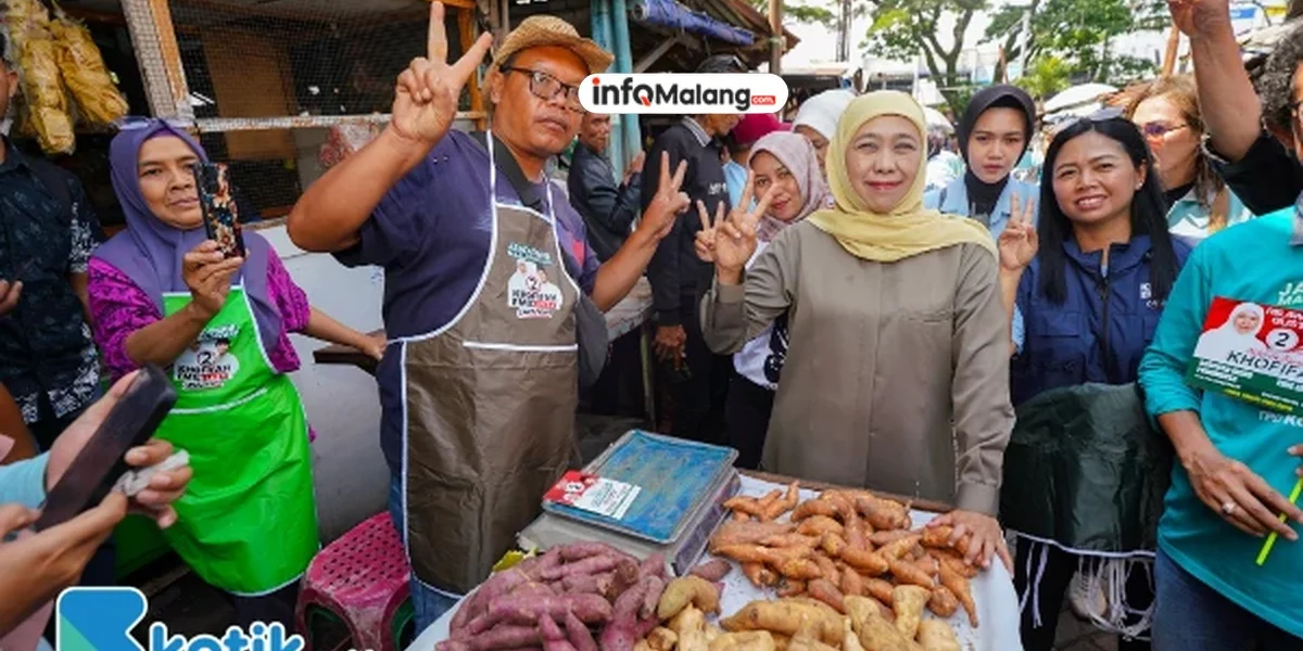 Khofifah Indar Parawansa Dorong Literasi Digital bagi Pedagang Pasar Blimbing Kota Malang