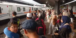 Lonjakan Penumpang di Stasiun Malang Saat Libur Nataru 2024/2025