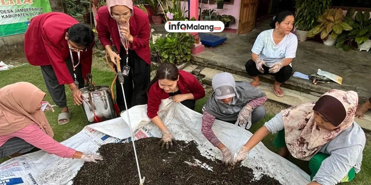 Mahasiswa PMM UMM Lakukan Pembuatan Kompos dari Sampah Organik untuk Keperluan Pertanian Masyarakat