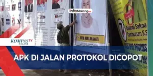 Masa Tenang Pemilu, APK di Kota Malang Dicopot Secara Menyeluruh
