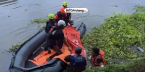 Mayat Tanpa Identitas Ditemukan Mengapung di Sungai Brantas Kota Malang