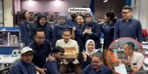 Momen Haru Bapak Ini Mendapat Kejutan Ultah Spesial dari Para Karyawan di Kantor