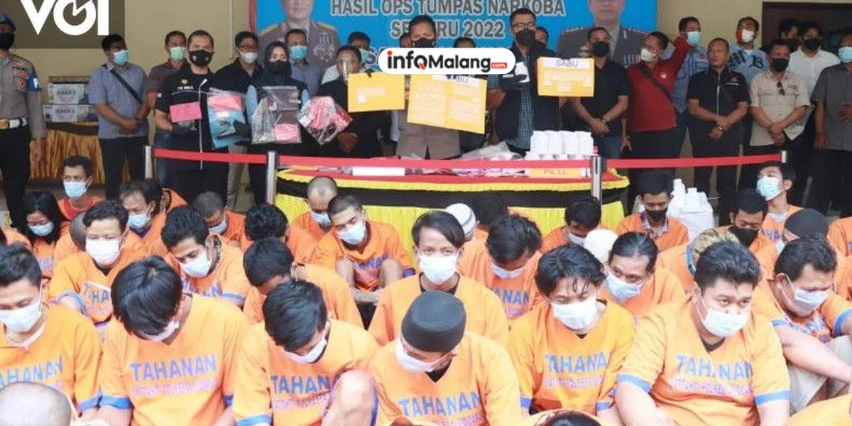Operasi Tumpas Narkoba Semeru 2024 Ungkap 22 Kasus, 31 Tersangka Ditangkap