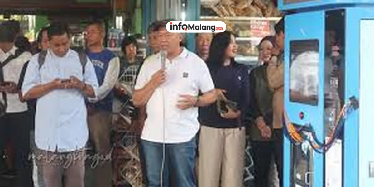 Pasar Oro Oro Dowo Tambah Fasilitas Baru Anjungan Air Minum Mandiri