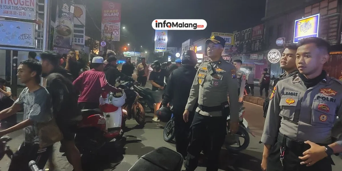 Patroli Blue Light Polresta Malang Kota Amankan Kendaraan Balap Liar