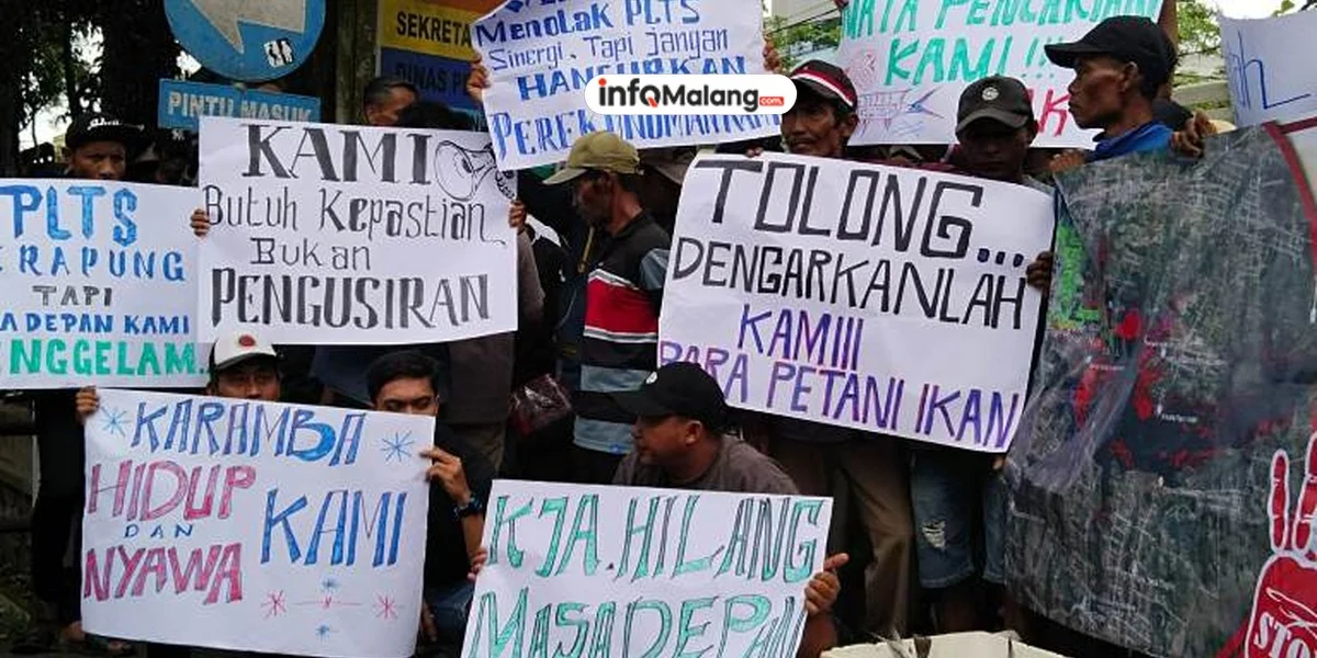 Pembudidaya Ikan Waduk Karangkates Protes ke DPRD Malang, Tolak PLTS di Area Keramba