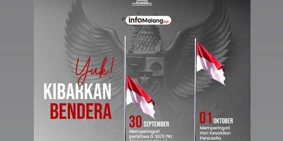 Pemkot Malang Imbau Warga Kibarkan Bendera Merah Putih di Peringatan Hari Kesaktian Pancasila